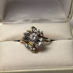 14KT H Silver Cocktail Ring